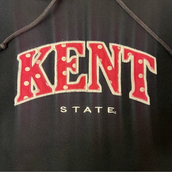 Kent State Black Hoodie with pocket Size Large Jansport - Picture 3 of 4